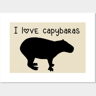 I Love Capybaras Posters and Art